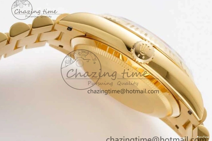 MiroTime 0321 NewStyle Day Date 36 YG RAF Best Edition Black No Marker on YG Bracelet A 2019